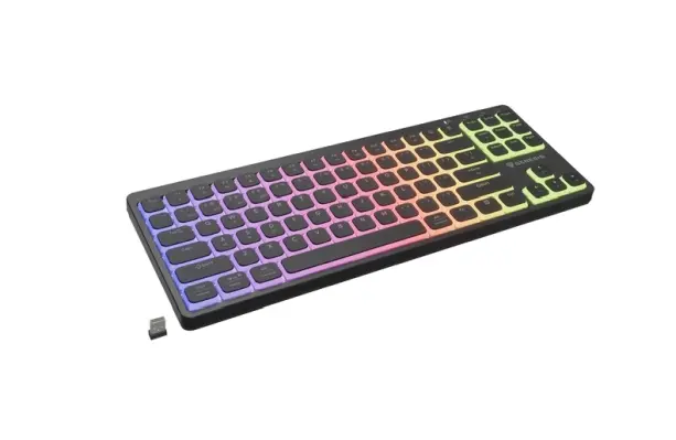 Клавиатура, Genesis Gaming Keyboard Thor 430 TKL Wireless, US, RGB Mechanical Outemu Pink, Silent Slim, Black