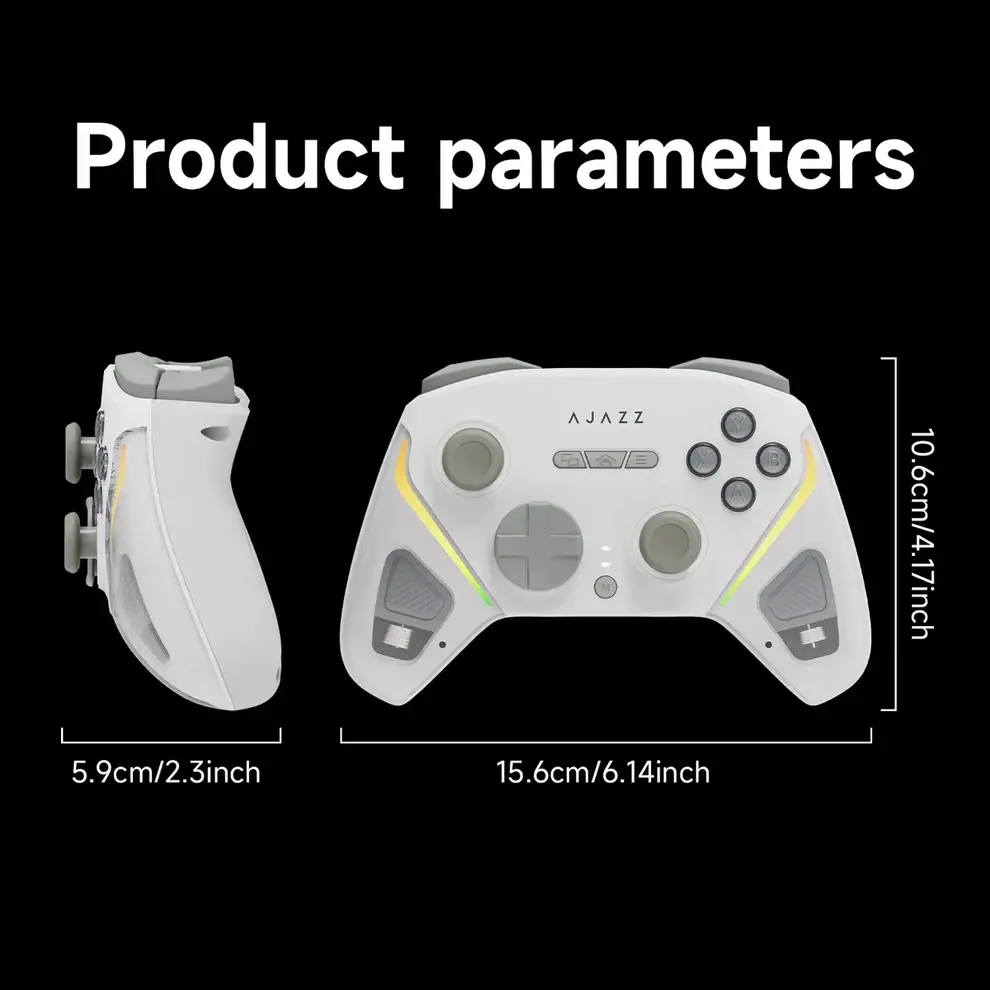 Ajazz геймпад Gamepad GP100 NS - Wireless, Bluetooth, 1000Hz - White - image 4