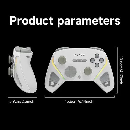 Ajazz геймпад Gamepad GP100 NS - Wireless, Bluetooth, 1000Hz - Black - image 5