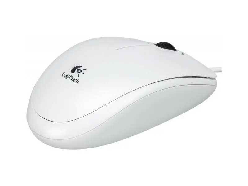 МИШКА LOGITECH B100 - Optical USB Mouse, USB Type-A - Жична - White - PN 910-003360 - image 1