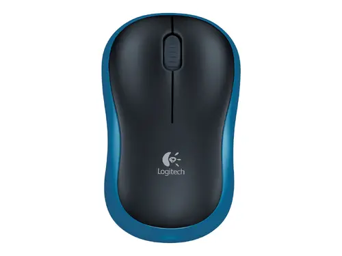 МИШКА LOGITECH M185 - Оптична / Optical - Wireless / Безжична - USB - Blue - PN 910-002236
