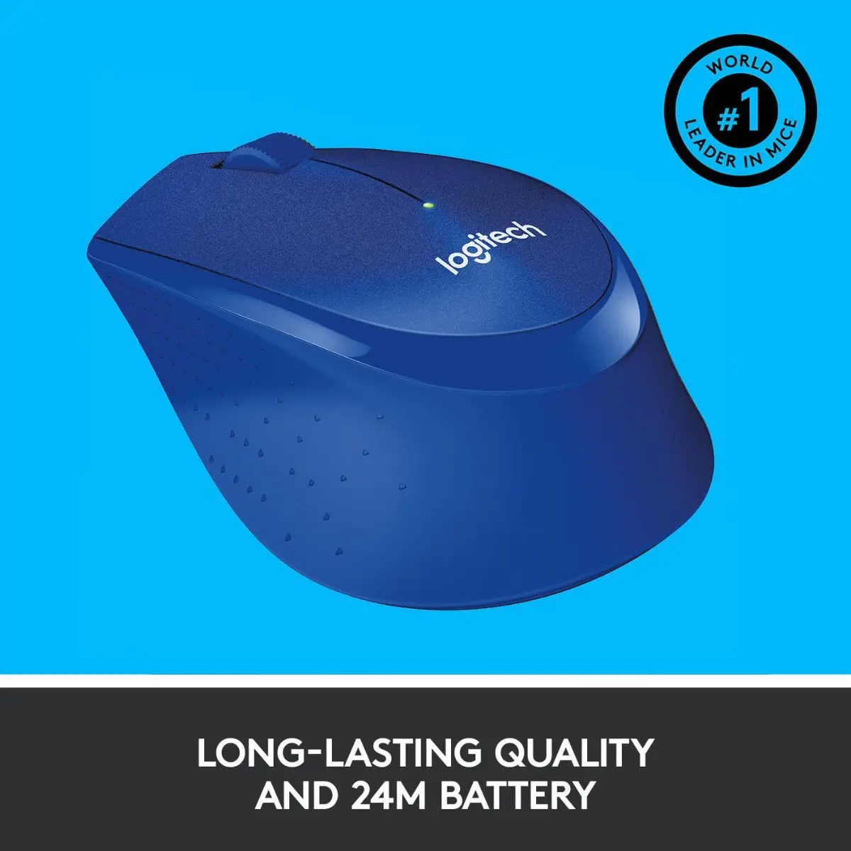МИШКА LOGITECH M330 SILENT PLUS - RF Wireless, Alkaline - Wireless / Безжична - Blue - PN 910-004910 - image 6