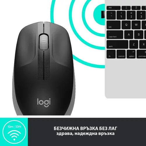 МИШКА LOGITECH M190 - RF, 1000 dpi, 1x AA - Wireless / Безжична - Black - PN 910-005905 - image 5