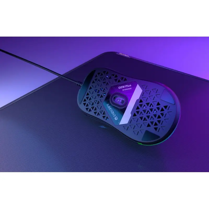 ГЕЙМЪРСКА МИШКА ENDORFY GEM Plus PAW3370 - Оптична / Optical - USB - Maximum sensitivity 19,000 dpi - Жична / Wired - Black - PN EY6A005 - image 4
