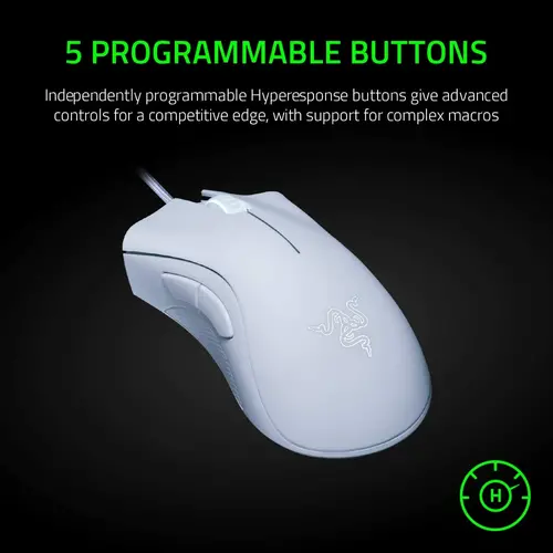 ГЕЙМЪРСКА МИШКА RAZER DEATH ADDER Wired - White - PN RZ01-03850200-R3M1 - image 2
