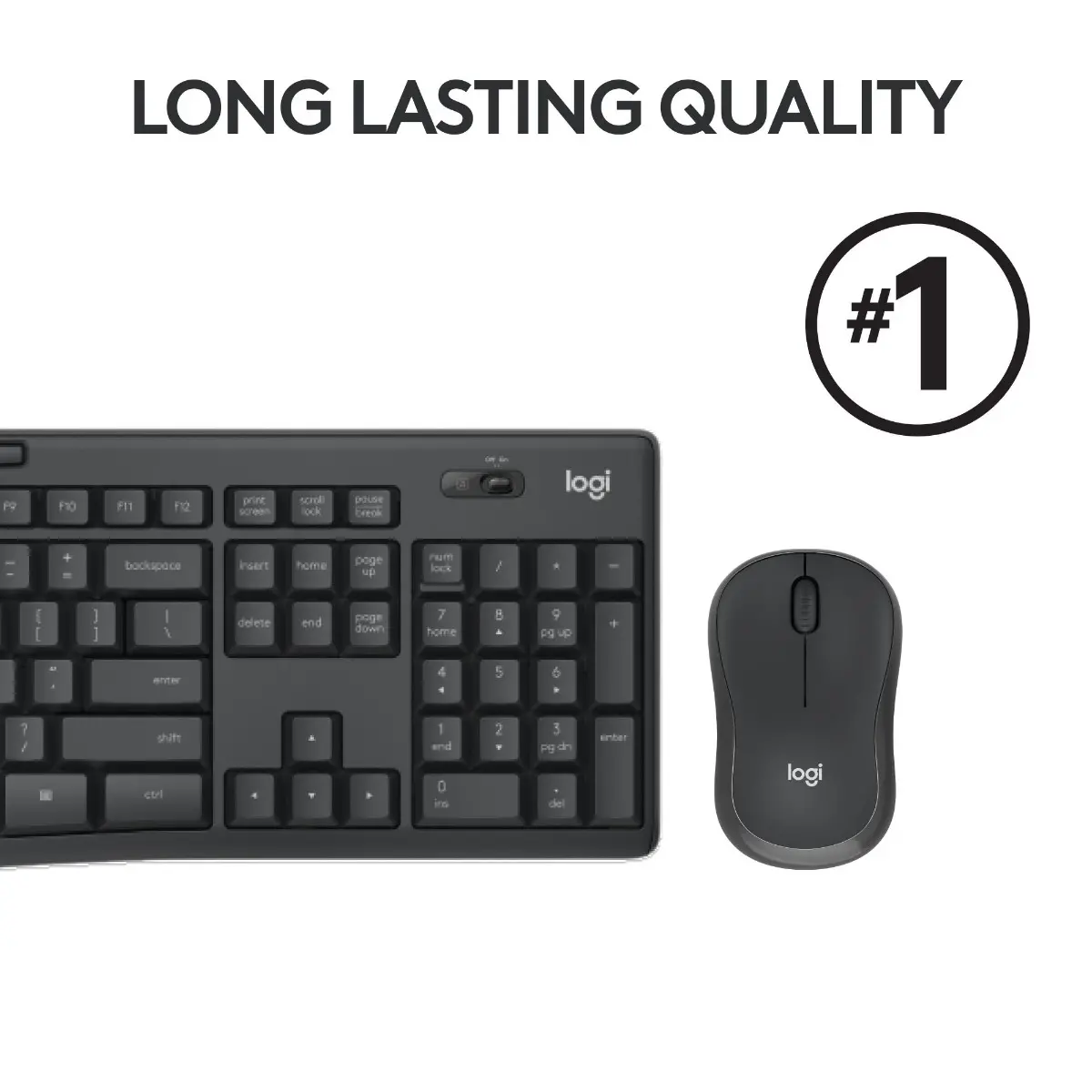 КОМПЛЕКТ МИШКА + КЛАВИАТУРА LOGITECH MK295 DE - Wireless / Безжична - БЕЗ БДС КИРИЛИЗАЦИЯ (WITHOUT BDS CYRILLIC) - НЕМСКИ! - Graphite - PN 920-009794 - image 6