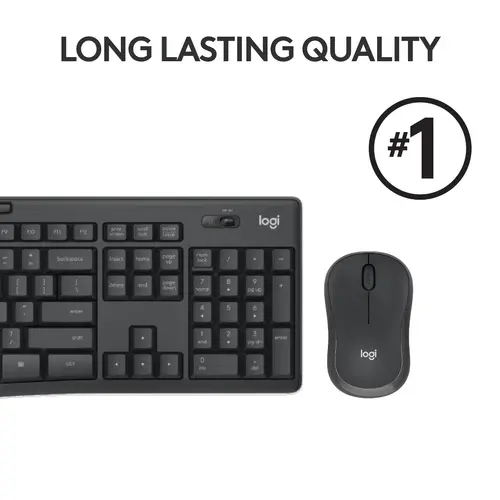 КОМПЛЕКТ МИШКА + КЛАВИАТУРА LOGITECH MK295 DE - Wireless / Безжична - БЕЗ БДС КИРИЛИЗАЦИЯ (WITHOUT BDS CYRILLIC) - НЕМСКИ! - Graphite - PN 920-009794 - image 6