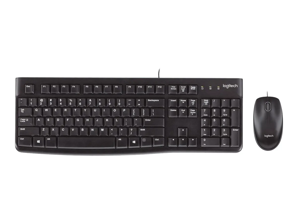 SET MOUSE + TASTATURĂ LOGITECH MK120 US - CU CHIRILICĂ BDS - Negru - PN 920-002562