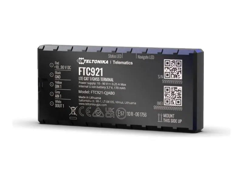 TELTONIKA TELEMATICS FTC921 Next-generation high voltage 4G LTE Cat 1 vehicle GPS tracker with enhanced GNSS accuracy