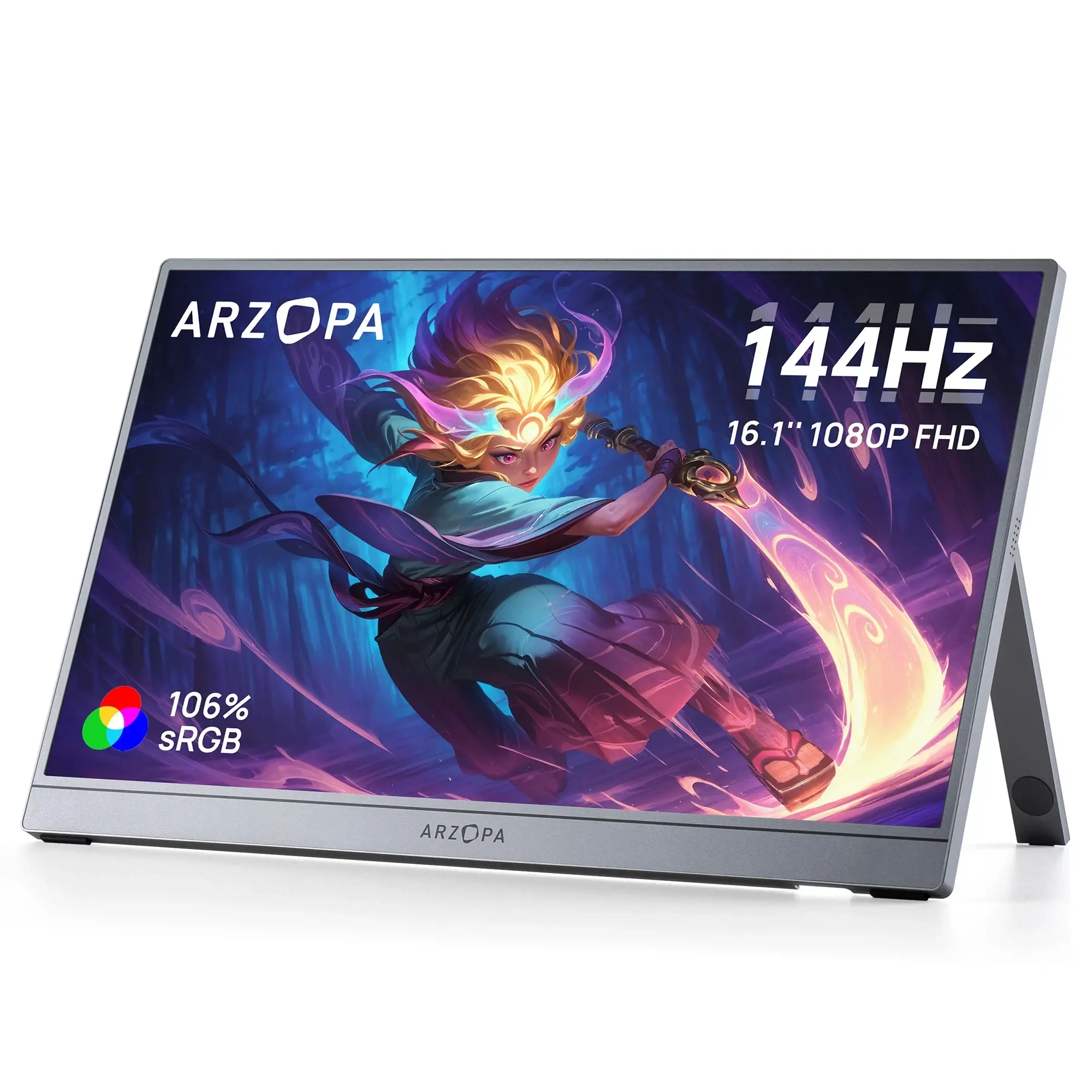 Arzopa преносим монитор Portable Monitor - Z1FC with Sleeve Bag - 16.1", 144Hz, IPS - image 1