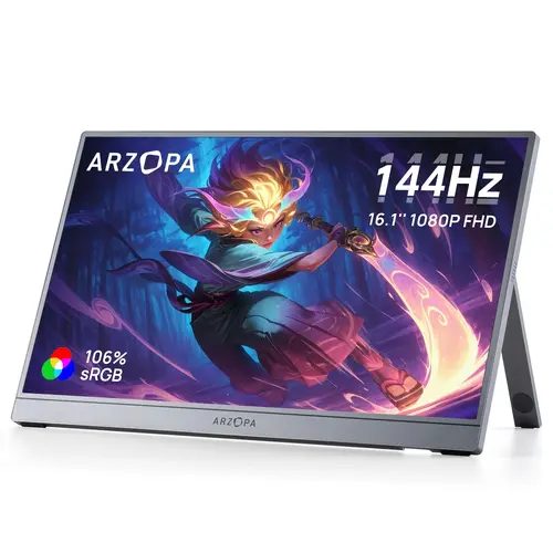 Arzopa преносим монитор Portable Monitor - Z1FC with Sleeve Bag - 16.1", 144Hz, IPS - image 1