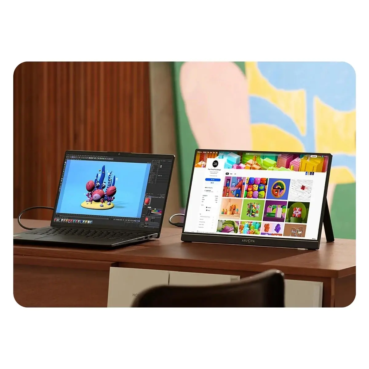 Arzopa преносим монитор Portable Monitor - Z1FC with Sleeve Bag - 16.1", 144Hz, IPS - image 6