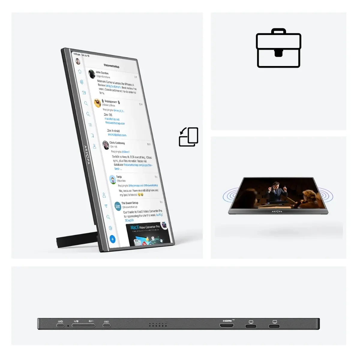 Arzopa monitor portabil Portable Monitor - A1M - 17.3", 60Hz, IPS - image 13