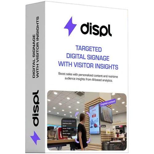 Displ, Targeted Digital Signage with Visitors Insights, 1 year license