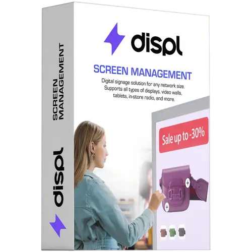 Displ, Digital Signage CMS, Screen Management type, 1 year