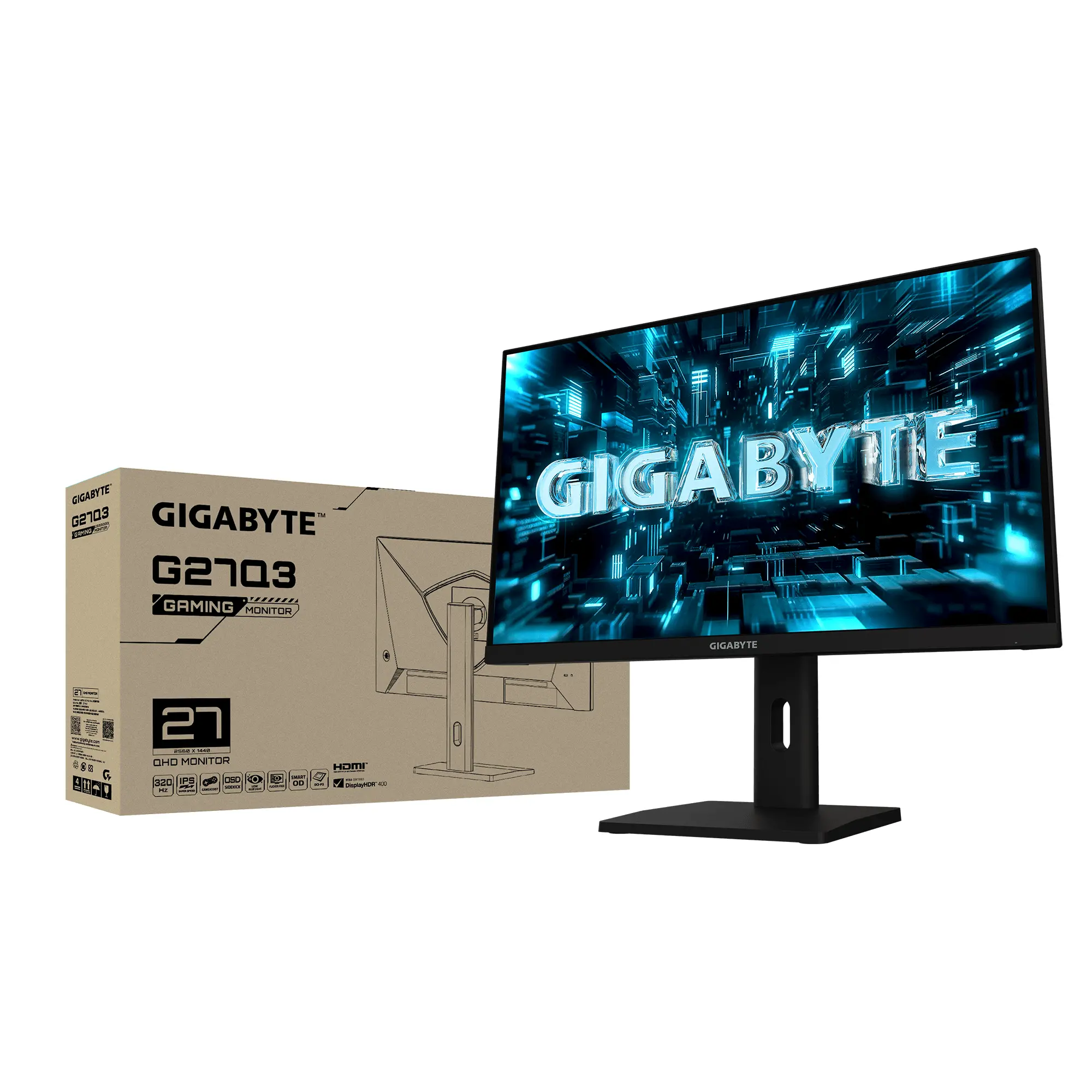 Monitor gaming GIGABYTE G27Q3 - 27" SS IPS, QHD(2560 x 1440), 320Hz, 1ms, FreeSync Premium - image 7