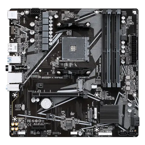 Placă de bază GIGABYTE B550M K Wi-Fi 6E, AM4 - 1
