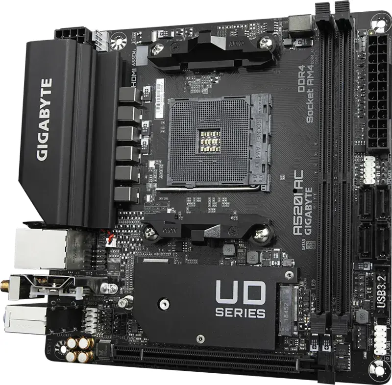 Дънна платка GIGABYTE A520I AC WIFI, Socket AM4, Mini-ITX - image 2