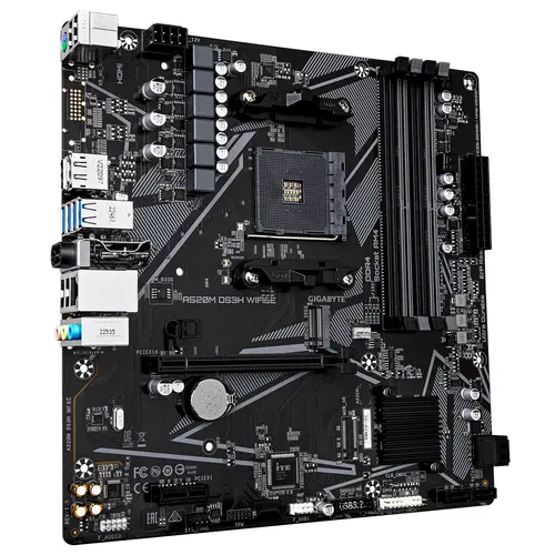 Дънна платка GIGABYTE A520M DS3H WiFi 6E, Socket AM4 - image 1