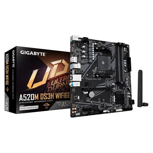 Дънна платка GIGABYTE A520M DS3H WiFi 6E, Socket AM4 - image 3
