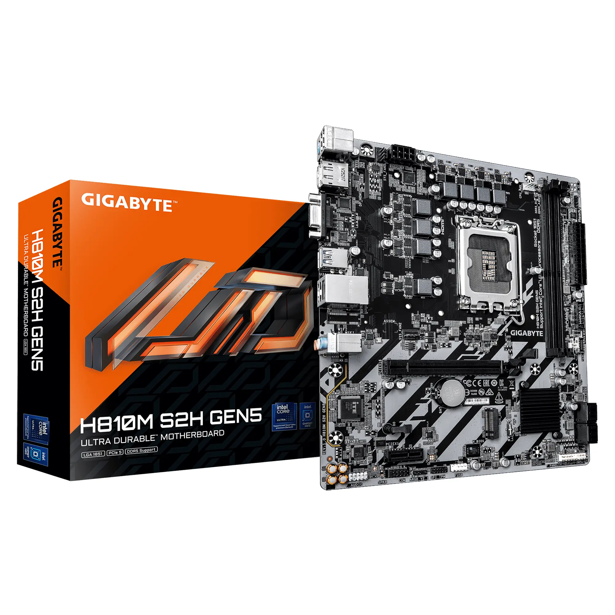 Дънна платка GIGABYTE H810M S2H Gen5, LGA 1851, DDR5 - image 3