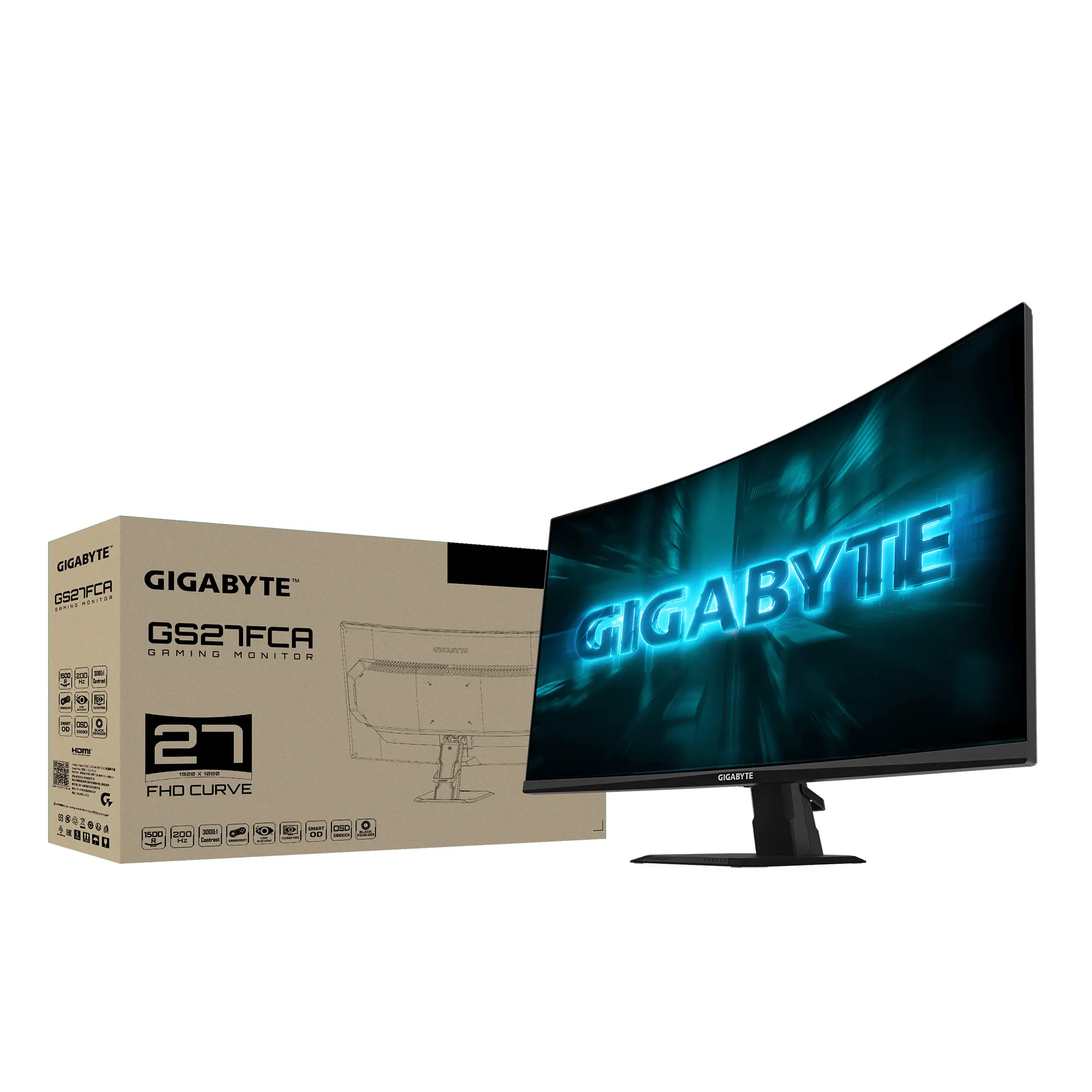 Геймърски монитор GIGABYTE GS27FCA - 27" VA 1500R, Full HD(1920x1080), 200Hz, 1ms, FreeSync Premium - image 6