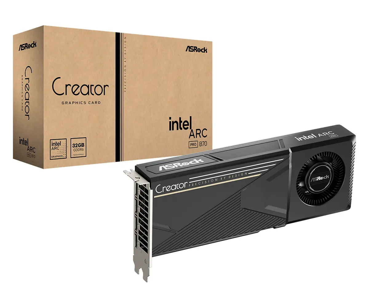Видеокарта ASRock Intel ARC Pro B70 Creator 32GB - image 5