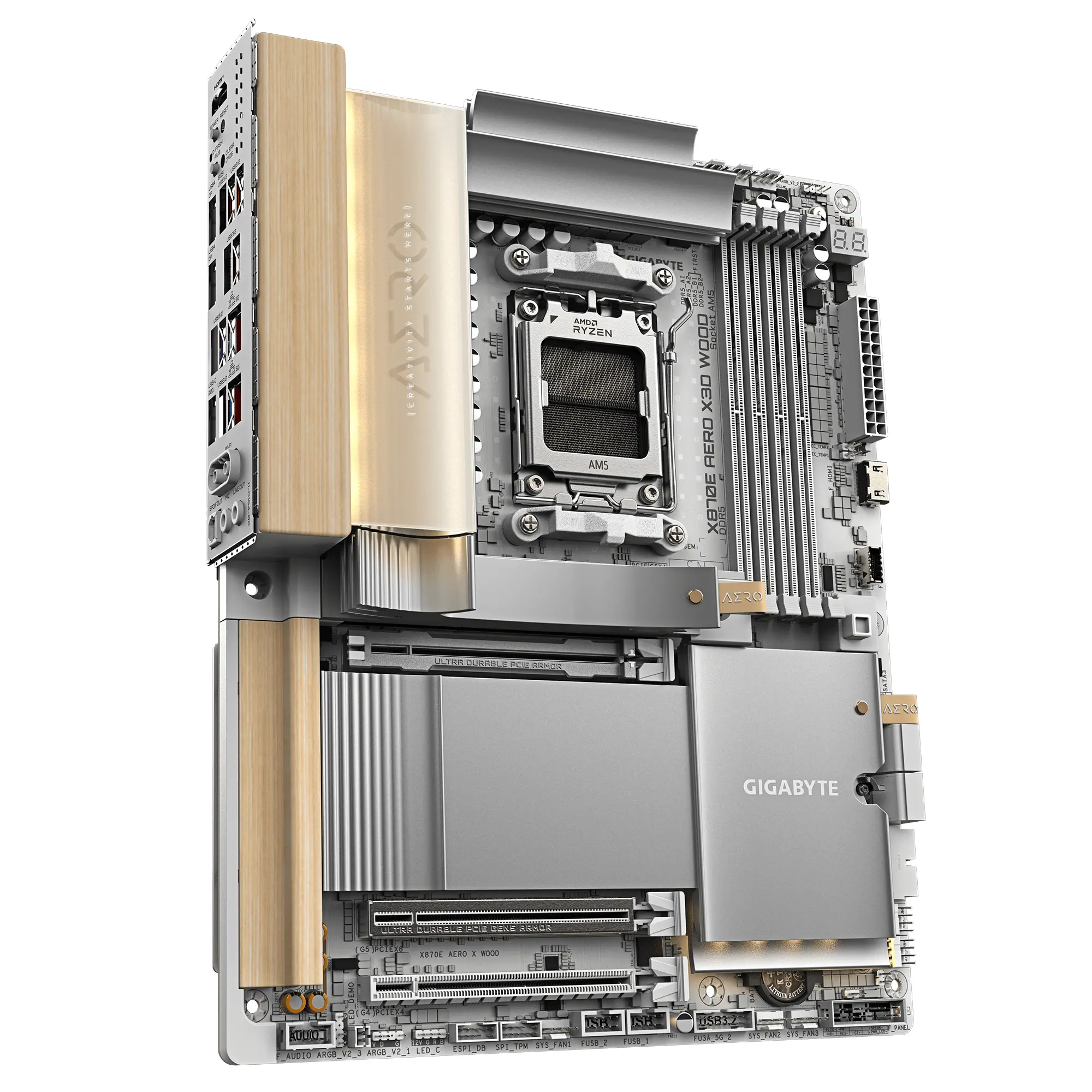 Дънна платка GIGABYTE X870E AERO X3D WOOD WIFI7, Socket AM5 - image 1