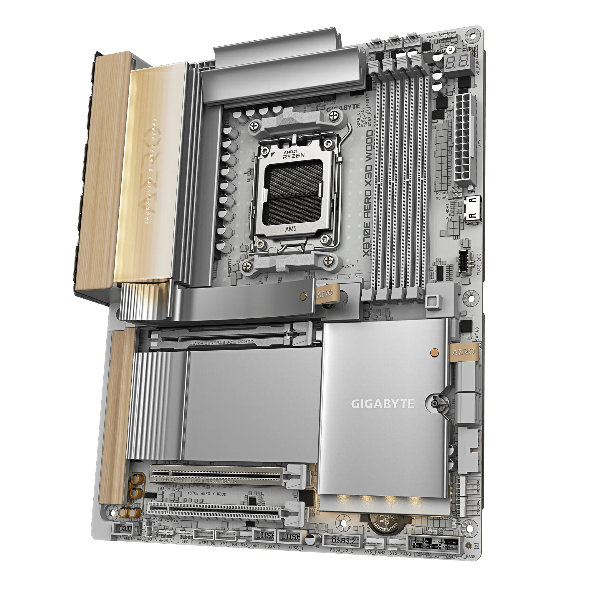 Дънна платка GIGABYTE X870E AERO X3D WOOD WIFI7, Socket AM5 - image 2