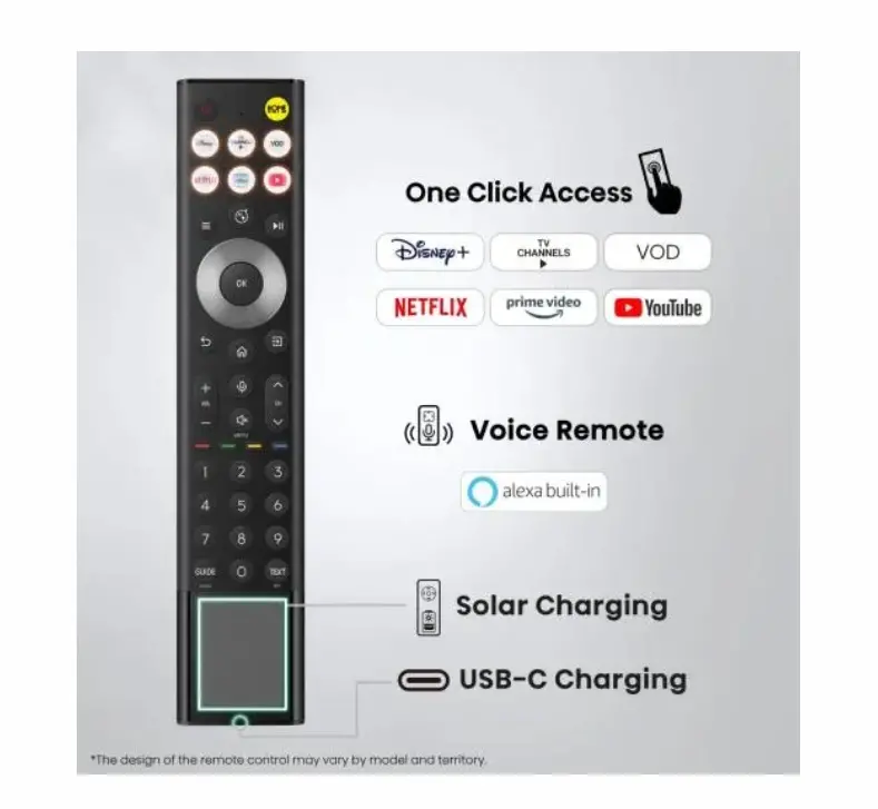 Телевизор, Hisense 55"U7S Pro, 4K Ultra HD 3840x2160, ULED, FALD, Quantum Dot, 165Hz, IPS, HDR 10+, HLG, Dolby Vision IQ, Dolby Atmos, Smart TV, WiFi 5GHz, WiFi Direct, BT, Anyview Cast,light sensor,Solar Powered Remote, 4xHDMI, 2xUSB, LAN, CI+, DVB-T2/C/S2, Black - image 3