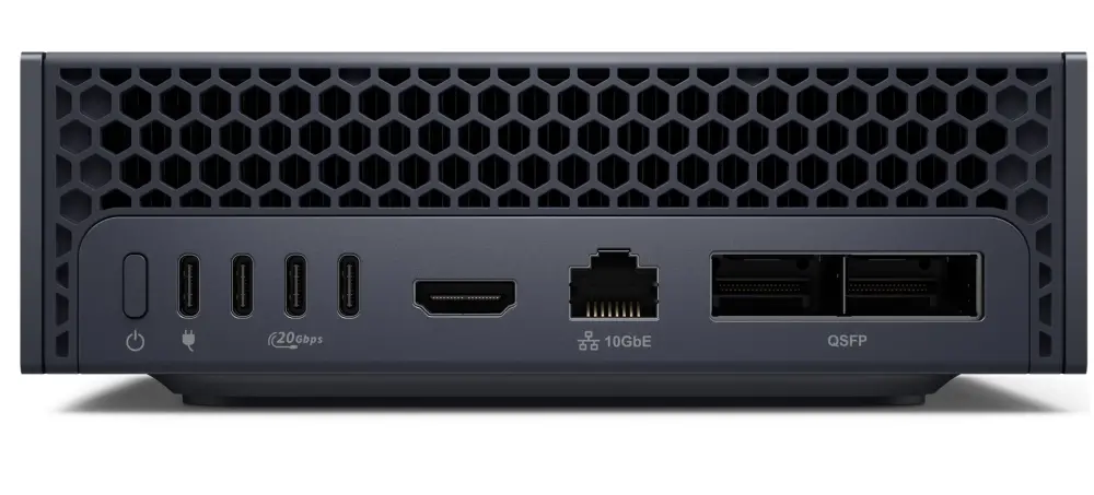 Работна станция, Dell Pro Max AI PC GB10 (FCM1253), NVIDIA GB10 Blackwell GPU, NVIDIA GB10 Grace CPU (10 Cortex-X925 + 10 Cortex-A725 cores), 128GB LPDDR5X, 4TB M.2 2242, TLC PCIe, WIFI 7, 280W, 3Y PS - image 1