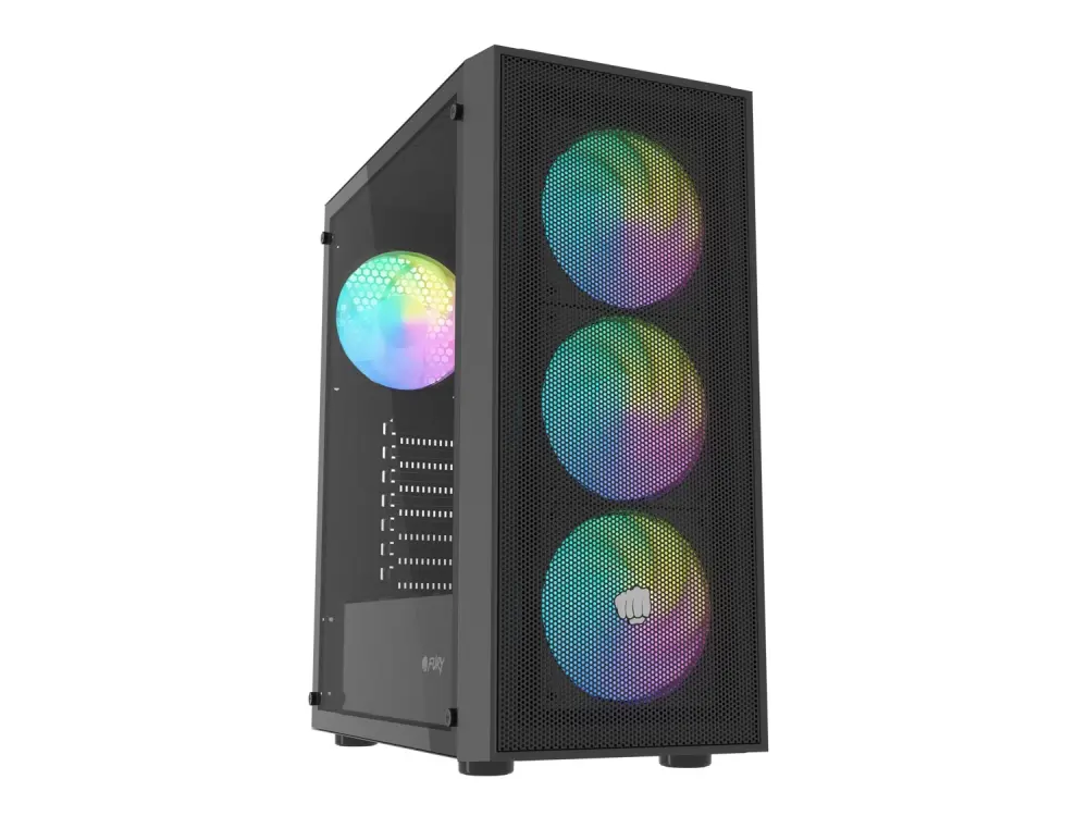 Кутия за компютър, Fury PC Case Shobo SH8 ARGB Midi Tower, Window, Black
