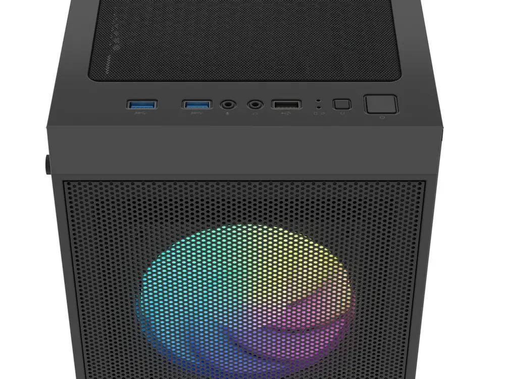 Кутия за компютър, Fury PC Case Shobo SH8 ARGB Midi Tower, Window, Black - image 3