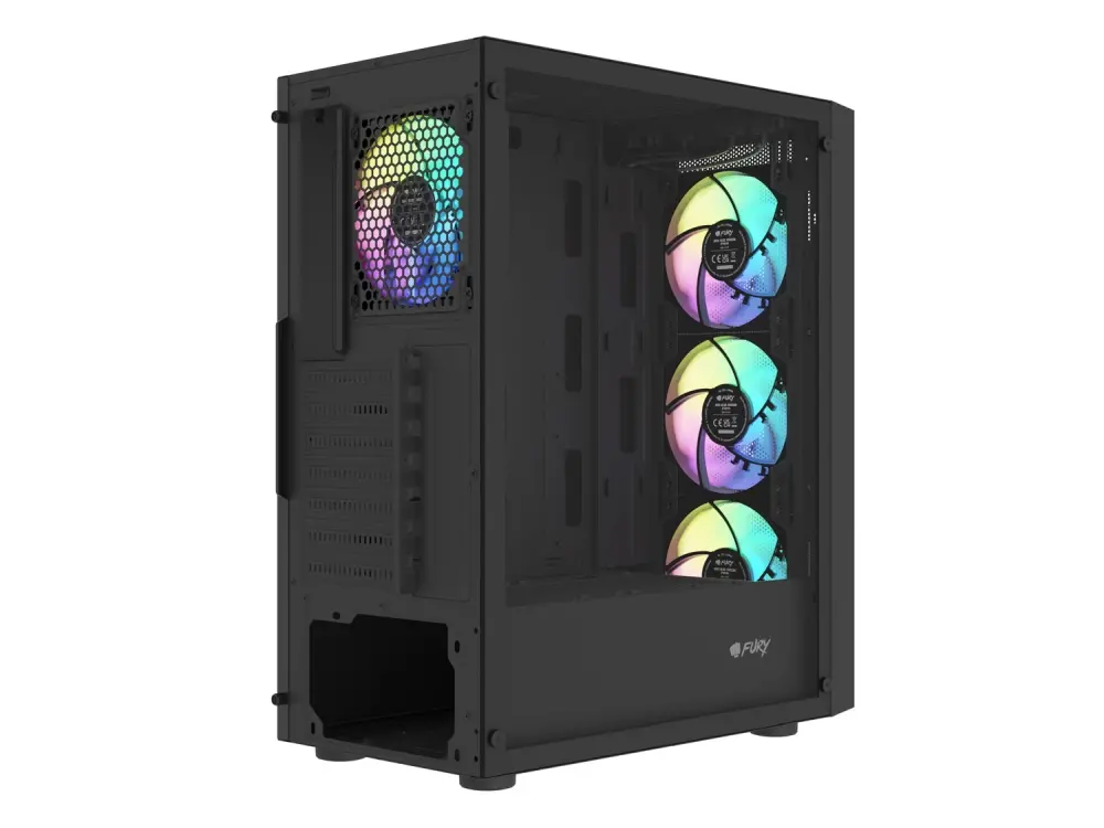 Кутия за компютър, Fury PC Case Shobo SH8 ARGB Midi Tower, Window, Black - image 7