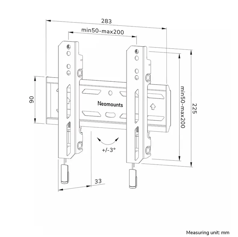 Стойка, Neomounts Level-850 TV mount wall 24-65" - fixed - lockable - fast installation - image 13