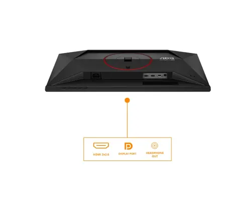 Монитор, AOC 25G4ZR, 24.5" Fast IPS WLED, 1920x1080@260Hz (OC, Native 240Hz), 1ms GtG, 0.5ms MPRT, 300cd m/2, 1000:1, 80M:1 DCR, Adaptive Sync, FlickerFree, Anti Blue Light, Tilt, Height Adjust, Pivot, Swivel, 2xHDMI, DP - image 2