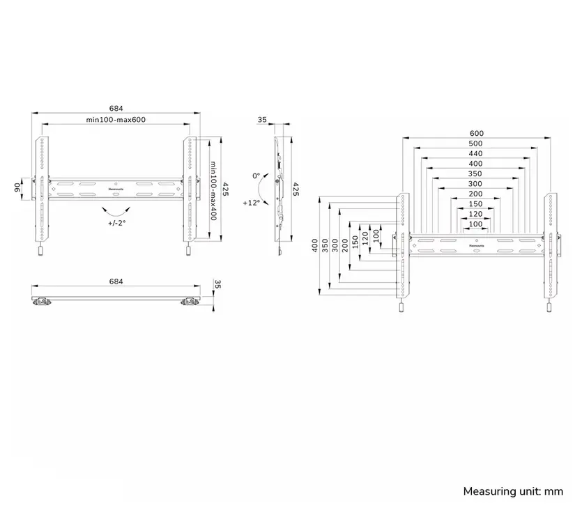 Стойка, Neomounts Level-850 TV mount wall 42-86" - tiltable - lockable - fast installation - image 14