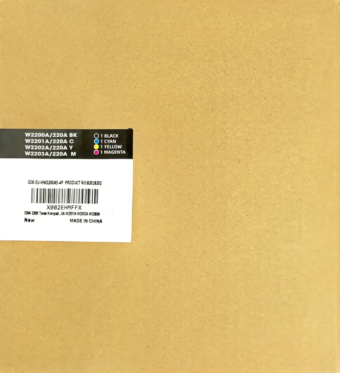 КОМПЛЕКТ 4 КАСЕТИ ЗА HP Laserjet PRO 4202/MFP 4302 - BK/C/M/Y - /220A/ - W2200A/W2201A/W2202A/W2203A - PN HT-W2200A-4P - NEOMAX - image 1