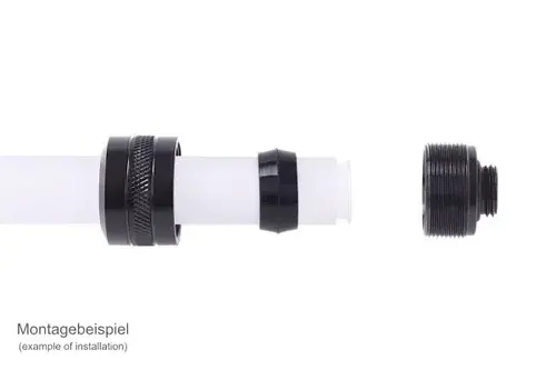Компресионен фитинг Alphacool Eiszapfen PRO 16mm HardTube Fitting G1/4 - Deep Black (6 бр) - image 2