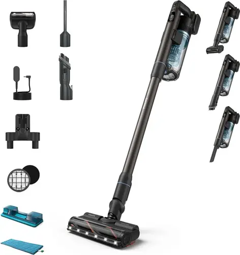 PHILIPS Безкабелна вертикална прахосмукачка SpeedPro Max серия 7000 Aqua до 80 мин време на работа 2 приставки с LED насочване