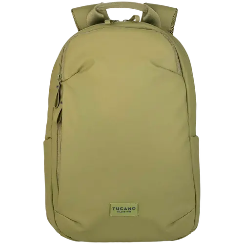 The Laser backpack for 15.6'' laptops and 16'' MacBooks, made from water-resistant resin-coated fabric obtained from recycled plastic, features a compact design and excellent pocket organization.
