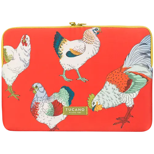 TUCANO SCHIZZO Husă pentru MacBook Air 15 / Laptop 13 / Laptop 14, Fauna Galline portocaliu - 1