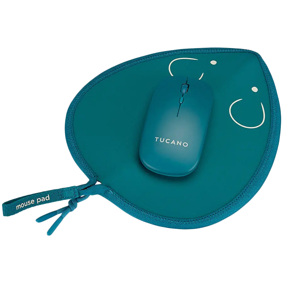 TOPO MOUSE PAD + WIRELESS MOUSE BLUE PE.