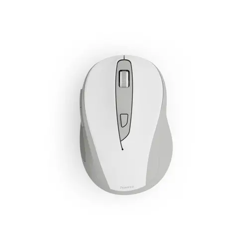 HAMA Mouse wireless „WM-400”, ergonomic, optic, 6 butoane, silențios, alb - 1