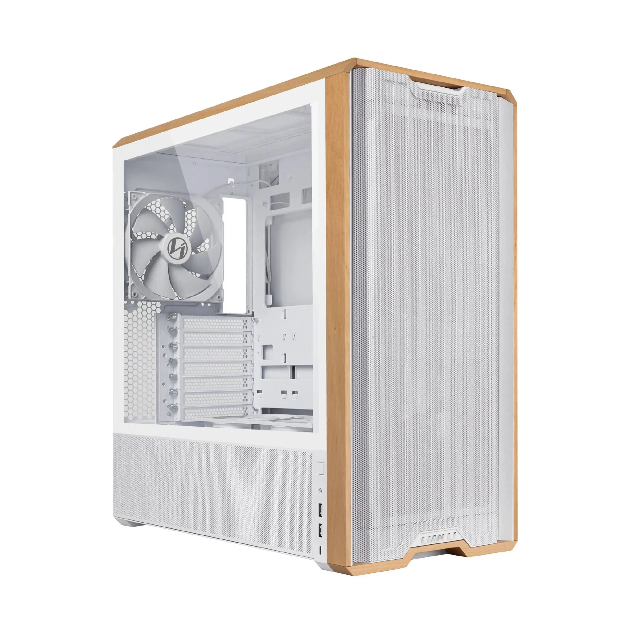 Lian Li carcasă ATX - LANCOOL 217 WOOD - Alb