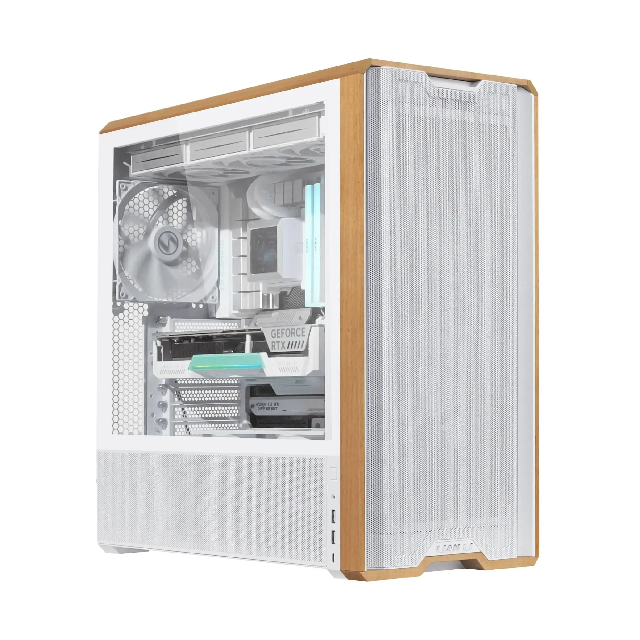 Lian Li кутия Case ATX - LANCOOL 217 WOOD - White - image 1