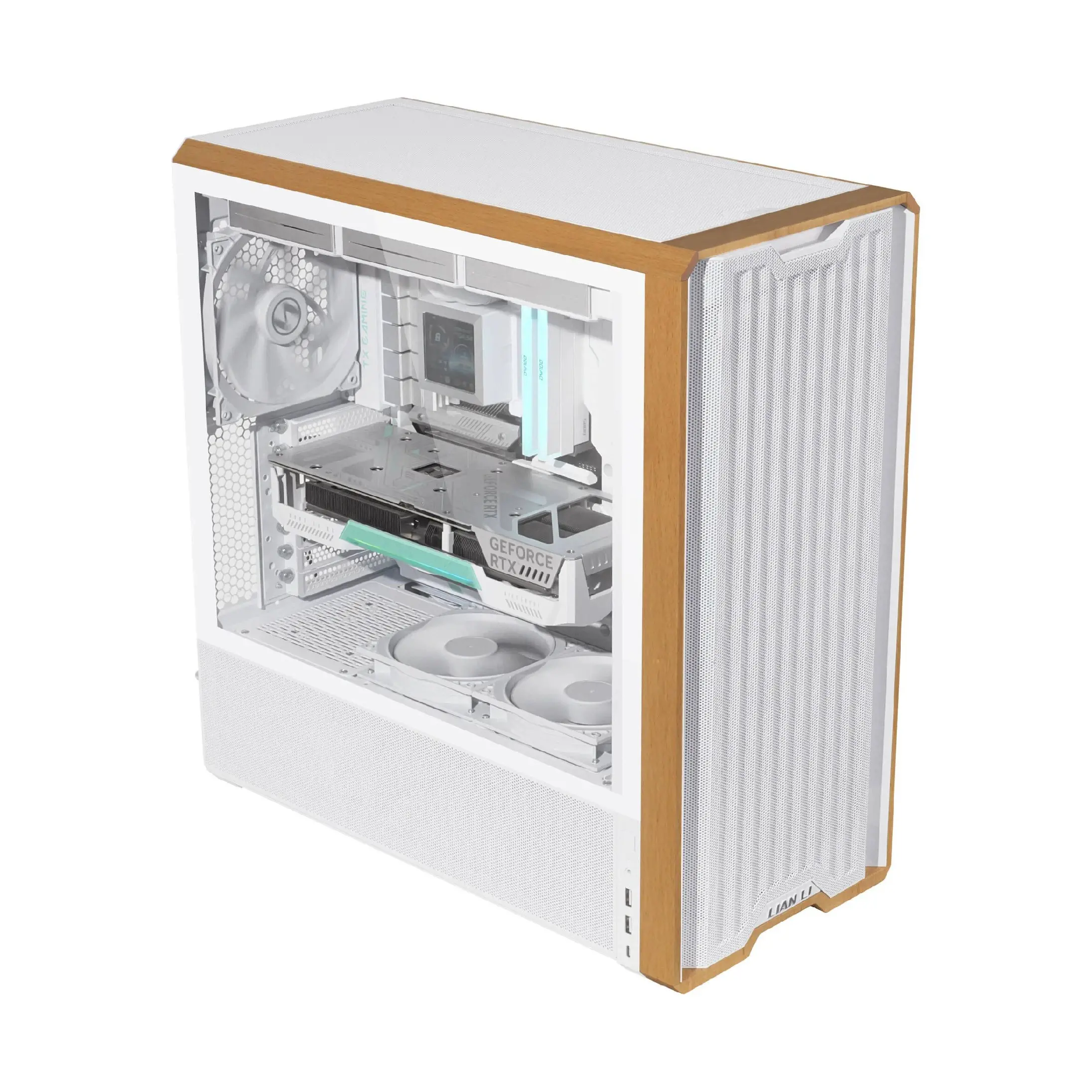 Lian Li кутия Case ATX - LANCOOL 217 WOOD - White - image 2