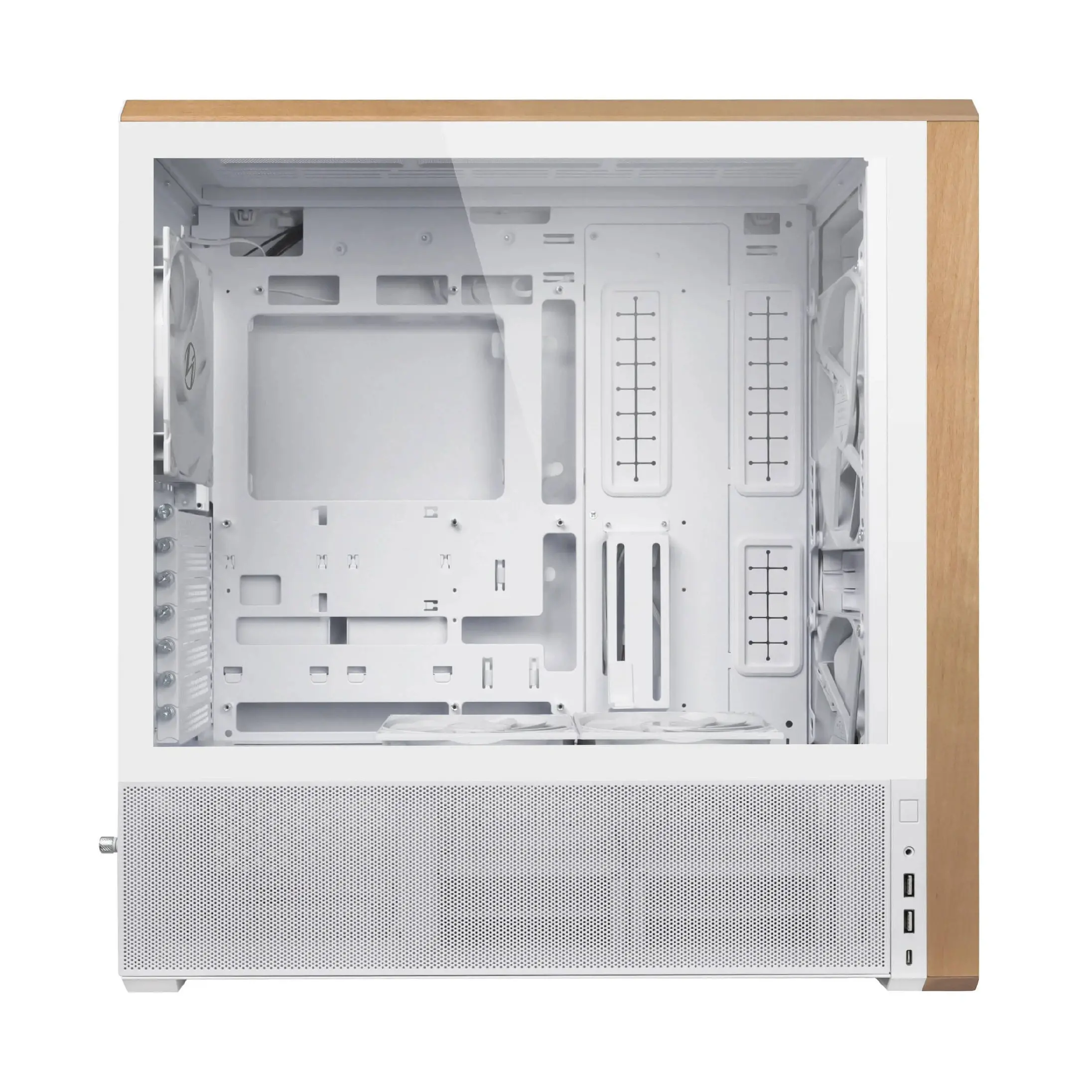Lian Li кутия Case ATX - LANCOOL 217 WOOD - White - image 5