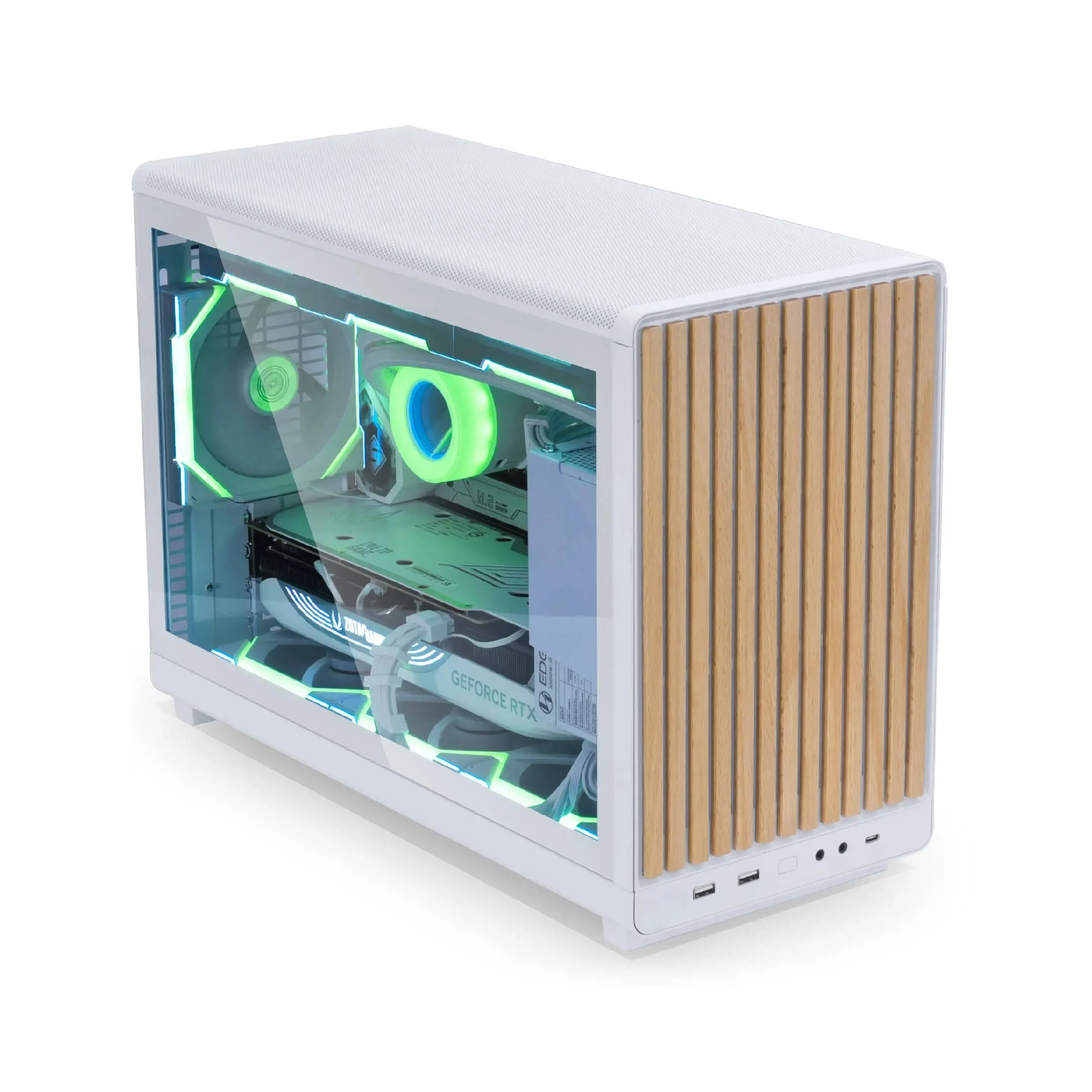 Lian Li кутия Case mATX - DAN Cases A3 Wood - White - image 1
