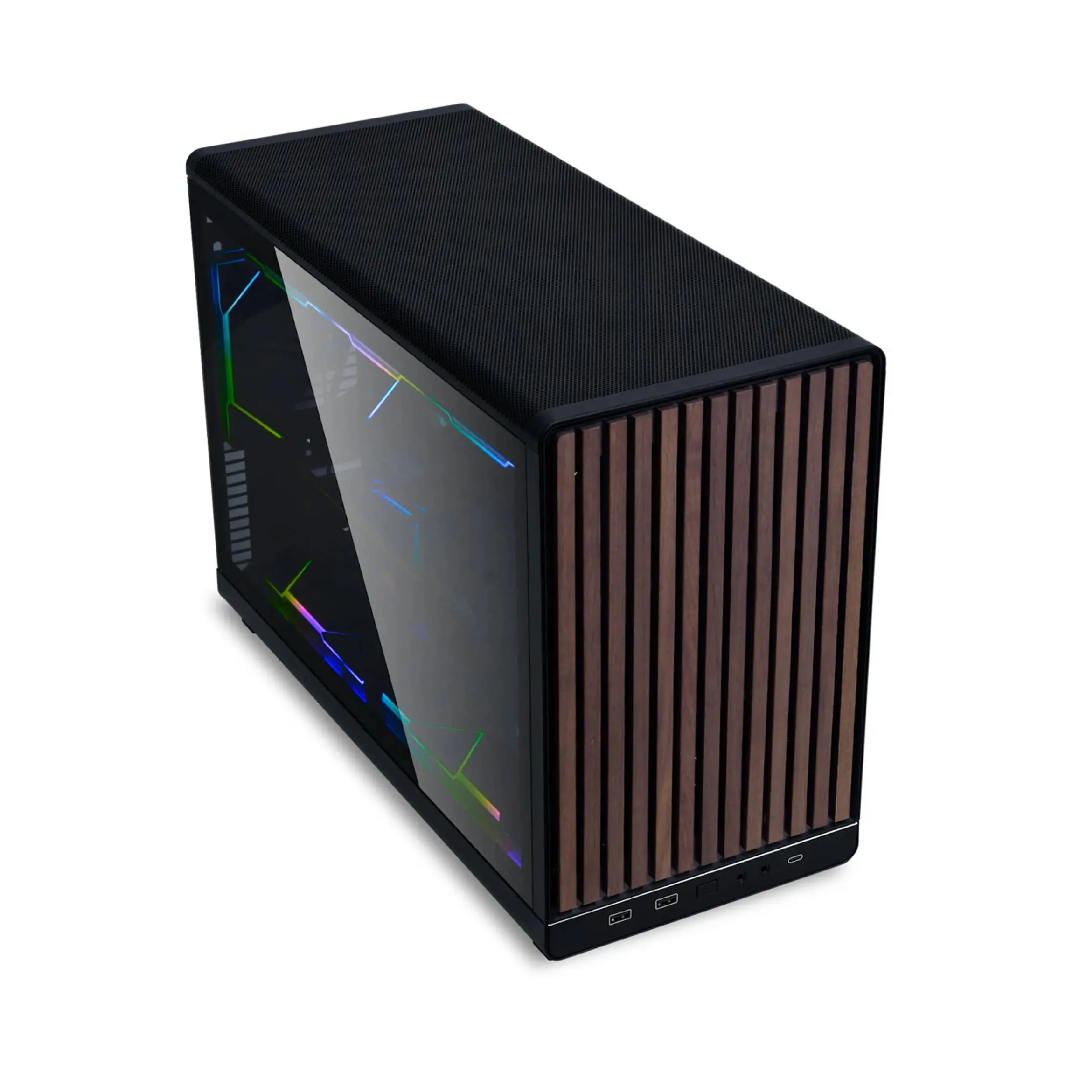 Lian Li кутия Case mATX - DAN Cases A3 Wood - Black - image 1